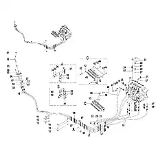 BRACKET - Блок «UPPER STRUCTURE PILOT CIRCUIT (LH) (A) 12E0255»  (номер на схеме: 36)