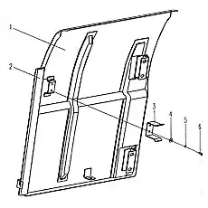 Пластина - Блок «Дверца 2»  (номер на схеме: 3)