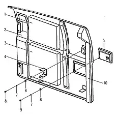 Пластина - Блок «Дверца 1»  (номер на схеме: 4)
