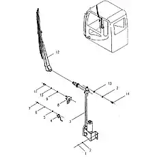 Мотор стеклоочистителей - Блок «Электронная система 12»  (номер на схеме: 3)