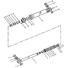 Пресс-масленка М10x1 - Блок «Гидроцилиндр ковша»  (номер на схеме: 3)