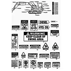 Предупредительная табличка - Блок «Предупредительные знаки и таблички 2»  (номер на схеме: 18)