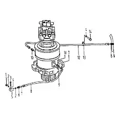 Пресс-масленка М10x1 - Блок «Смазочный трубопровод поворотной платформы»  (номер на схеме: 16)