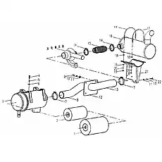 Фильтр воздушный в сборе - Блок «Воздушная система»  (номер на схеме: 3)