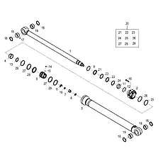 PISTON ROD - Блок «ARM CYLINDER 10C1673_002_00»  (номер на схеме: 1)