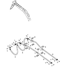 HOSE AS - Блок «ATTACHMENT WORK LINES 11Y0554_000_01»  (номер на схеме: 4)