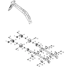 SCREW M12×40-10.9-DK - Блок «ATTACHMENT WORK LINES 11Y0554_000_02»  (номер на схеме: 3)