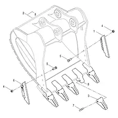 BOLT M27×80-10.9-DK - Блок «BUCKET 43C3970_002_00»  (номер на схеме: 5)