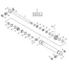 BACKUP RING D100/Φ111×3.5 - Блок «BUCKET CYLINDER 10C1674_000_00»  (номер на схеме: 11)