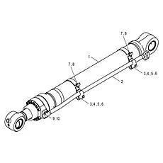 BOLT M12×70-10.9-DK - Блок «BUCKET CYLINDER ASSEMBLY 10C3145_000_00»  (номер на схеме: 5)