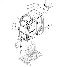 SCREW M8×35-8.8-DK - Блок «CAB ASSEMBLY 41Y0541_000_00»  (номер на схеме: 17)