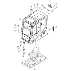 SCREW M4×10-4.8-DK - Блок «CAB ASSEMBLY 41Y0581_000_00»  (номер на схеме: 8)