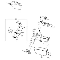 PLATE - Блок «CONSOLE ASSEMBLY-LH 34C1707_001_00»  (номер на схеме: 26)