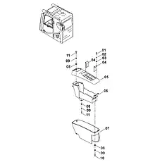 UPPER COVER - Блок «CONSOLE ASSEMBLY-RH 34C1706_002_00»  (номер на схеме: 5)