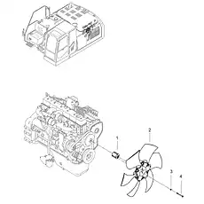 Spacer, Fan Pilot - Блок «COOLING SYSTEM 40C4215_003_00»  (номер на схеме: 1)