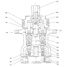 ADJUSTING NUT - Блок «HAND PILOT VALVE 12C3519_000_00»  (номер на схеме: 312)