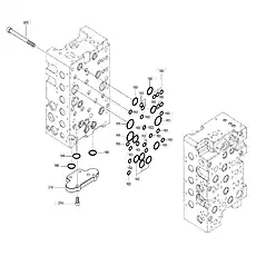 O-RING 14.8×2.4 - Блок «MAIN CONTROL VALVE 12C4117_000_02»  (номер на схеме: 163)