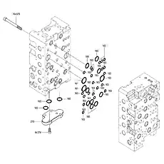 O-RING 14.8×2.4 - Блок «MAIN CONTROL VALVE 12C5502_000_02»  (номер на схеме: 163)