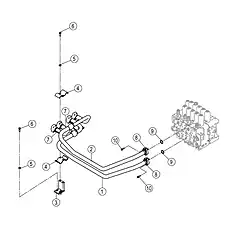 TUBE ASSEMBLY - Блок «MAIN HYDRAULIC SYSTEM 15Y0475_001_01»  (номер на схеме: 2)