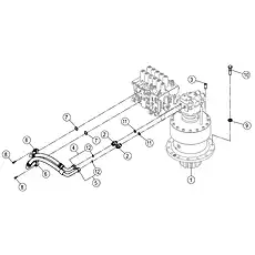 SWING MOTOR & REDUCTION GEAR - Блок «MAIN HYDRAULIC SYSTEM 15Y0475_001_03»  (номер на схеме: 1)