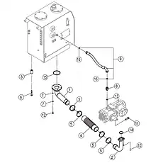 SUCTION HOSE - Блок «MAIN HYDRAULIC SYSTEM 15Y0690_000_07»  (номер на схеме: 4)