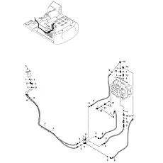 HOSE ASSEMBLY - Блок «PILOT HYDRAULIC SYSTEM 12Y0156_000_05»  (номер на схеме: 6)