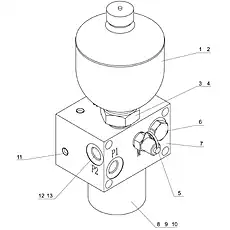 PLUG G3/8 - Блок «PILOT VALVE 12C3939_000_00»  (номер на схеме: 13)