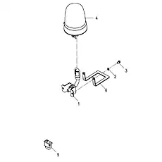 ROTATING BEACON 392.00.LB.24V - Блок «ROTATING BEACON WIRING ASSEMBLY 49C1084_001_00»  (номер на схеме: 4)