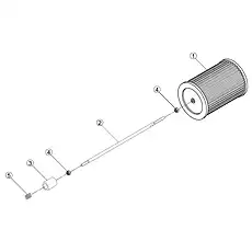 FILTER ELEMENT - Блок «SUCTION STRAINER»  (номер на схеме: 1)