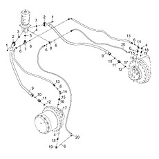 TRAVEL HYDRAULIC SYSTEM 13Y0073_002_01