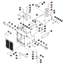 PLATE - Блок «ENGINE HOOD ASSEMBLY 44E0481»  (номер на схеме: 45)