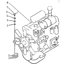 ADJUSTING SHIM - Блок «ENGINE MOUNTING PARTS 00E0823 001»  (номер на схеме: 01)