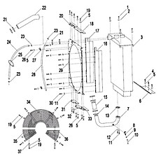 RADIATOR PIPING AND FAN SHROUD (SPECIAL FOR SHANG CHAI) 00E0837