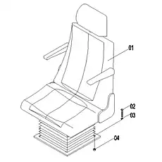 SEAT - Блок «SEAT ASSEMBLY 46E0056»  (номер на схеме: 01)