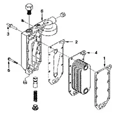Прокладка теплопередающего элемента - Блок «LC 9765 Маслоохладитель»  (номер на схеме: 1)