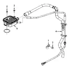 Маслосливной патрубок - Блок «BR 9215 Система вентиляции картера»  (номер на схеме: 4)