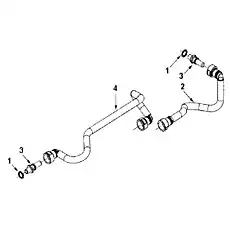 Трубка топливная - Блок «PH 9055 Топливные трубки шестеренчатого топливного насоса»  (номер на схеме: 2)