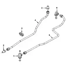Штуцер - Блок «CC 9294 Трубки охлаждающей жидкости компрессора»  (номер на схеме: 2)
