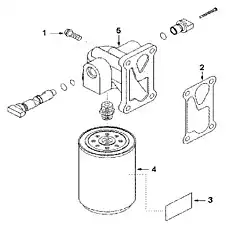 Прокладка - Блок «WF 9098 Установка фильтра охлаждающей жидкости»  (номер на схеме: 2)