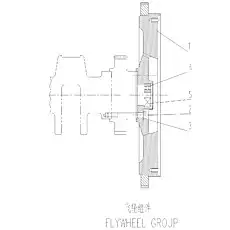 RING RETAINER FOR HOLE (TYPE A) (GB/T893.1-62) - Блок «Flywheel Group D06B-000-60+B»  (номер на схеме: 4)