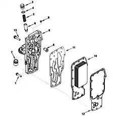 Прокладка / Gasket, Oil Cooler Core - Блок «Охладитель, Масло»  (номер на схеме: 12)