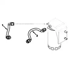 Трубопровод топливного фильтра / Tube, Fuel Supply - Блок «Труба, поддержка топлива»  (номер на схеме: 1)
