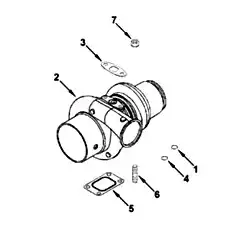 Прокладка турбокомпрессора / Turbocompressor gasket - Блок «Турбокомпрессор»  (номер на схеме: 4)