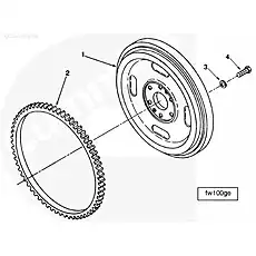 Gear, Flywheel Ring - Блок «Маховик»  (номер на схеме: 2 )
