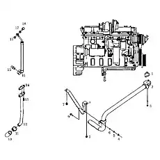 Входная трубка, турбокомпрессор - Блок «Масляные трубопроводы»  (номер на схеме: 16)