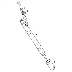 Болт, обратная топливная линия - Блок «Топливная форсунка (инжектор)»  (номер на схеме: 1)