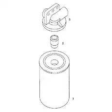 Крышка, топливный фильтр - Блок «Топливный фильтр»  (номер на схеме: 3)