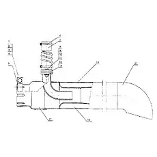 Трубка - Блок «Выхлопная труба глушителя»  (номер на схеме: 12)