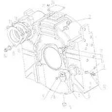 Cover-plate for flywheel case opening - Блок «Корпус маховика»  (номер на схеме: 20)