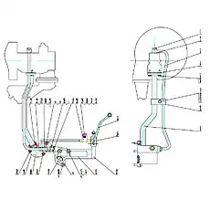 BOLT 3/8-16x57.15 - Блок «Группа линий - Масляный турбокомпрессор»  (номер на схеме: 20)